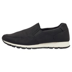 Used Prada Sport Black Nylon Slip On Sneakers Size 43