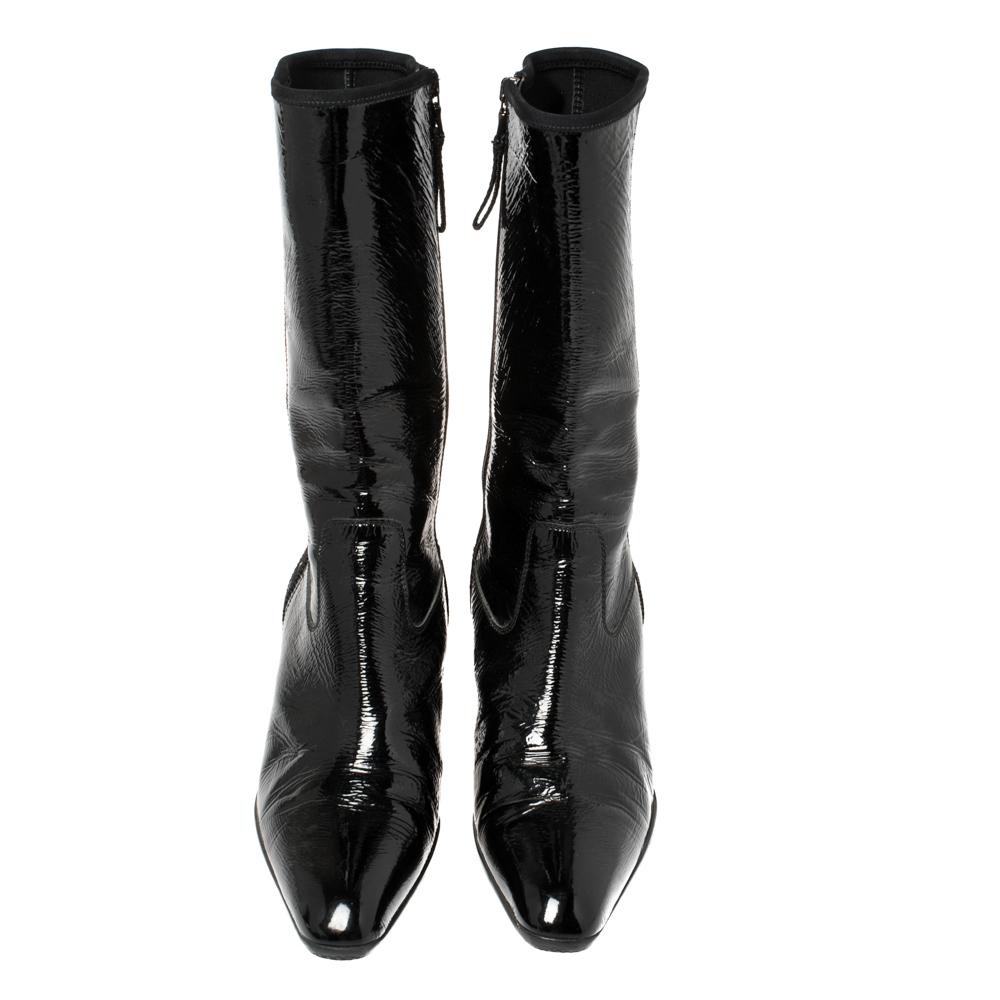patent prada boots
