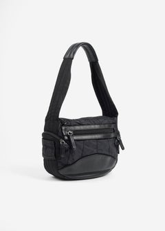 Prada Sport Black Technical Nylon & Leather Shoulder Bag, Early 2000s