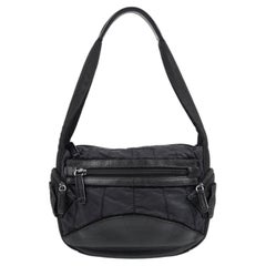 Prada Sport Black Technical Nylon & Leather Shoulder Bag, Early 2000s