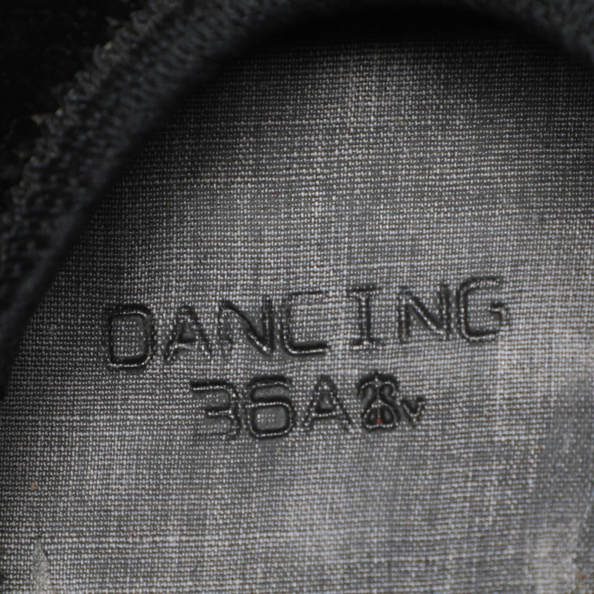 Prada Sport Black Velvet and Patent Leather Cap Toe Ballet Flats Size 36 4