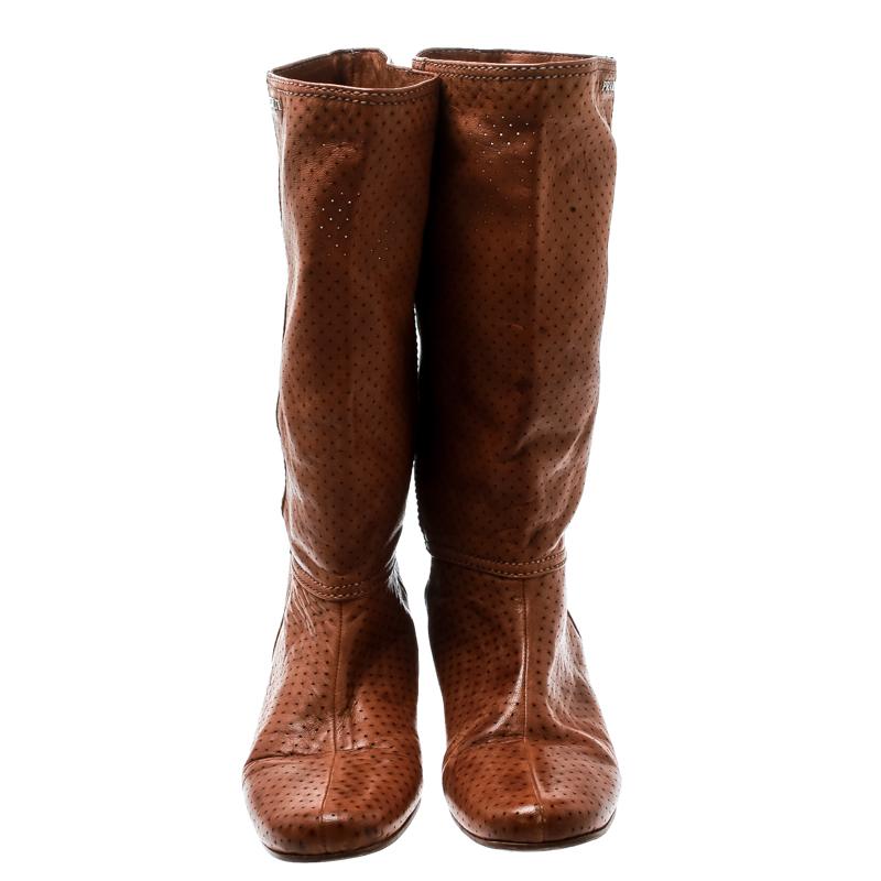 brown calf boots