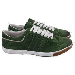 Prada Sport Cap-Toe Sneakers in Olive Suede