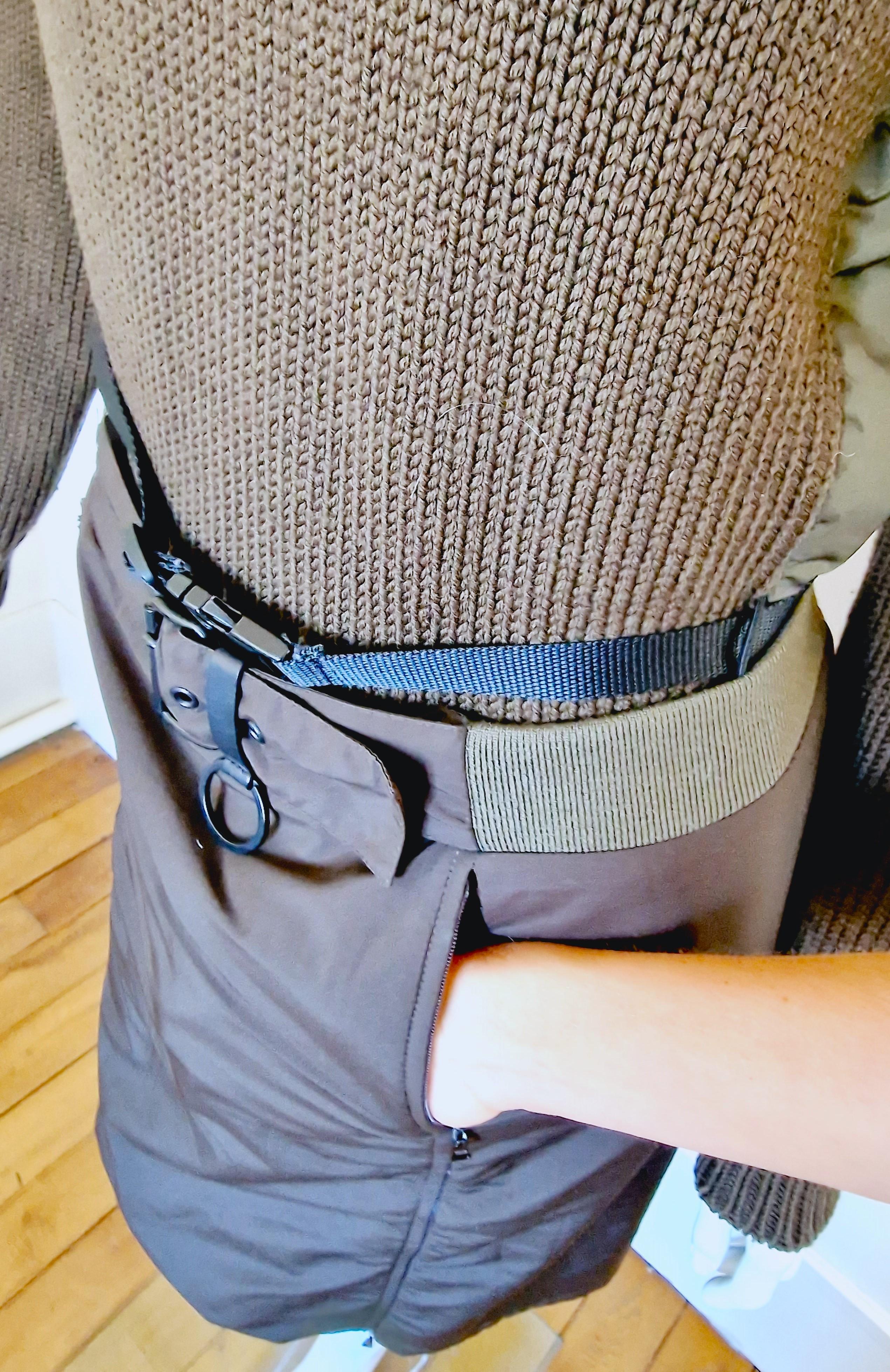 Beige Prada Sport Cargo Military Tactical Vintage 90s 80s Khaki Brown Gonna Top Dress in vendita