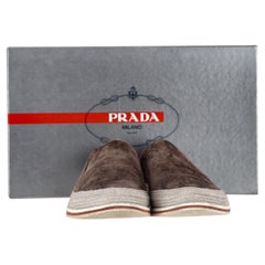 Prada Sport Espadrille Sneakers in Brown Suede