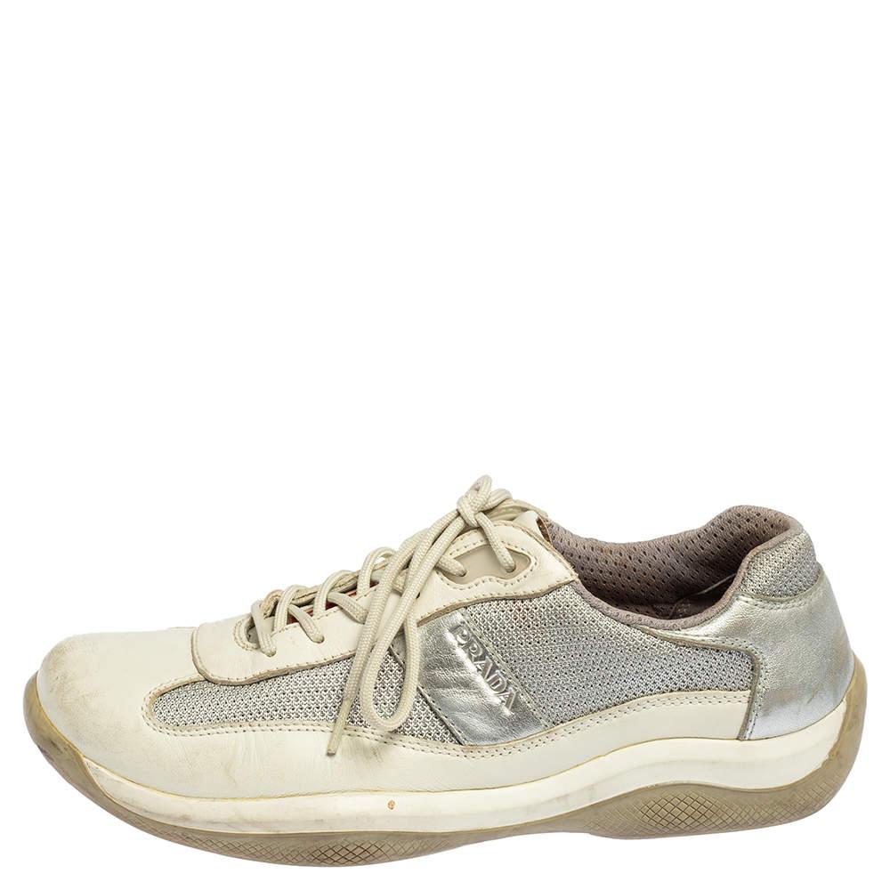 Sneakers are sought after for reasons like comfort ease and casual style. These Prada Sport ones fit right in as they are stylish and snug. They come crafted from leather and mesh then designed with lace ups and rubber soles.