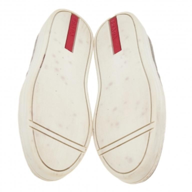 Prada Sport Grey Suede Slip On Sneakers Size 37 For Sale 2