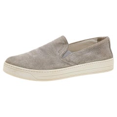 Used Prada Sport Grey Suede Slip On Sneakers Size 37