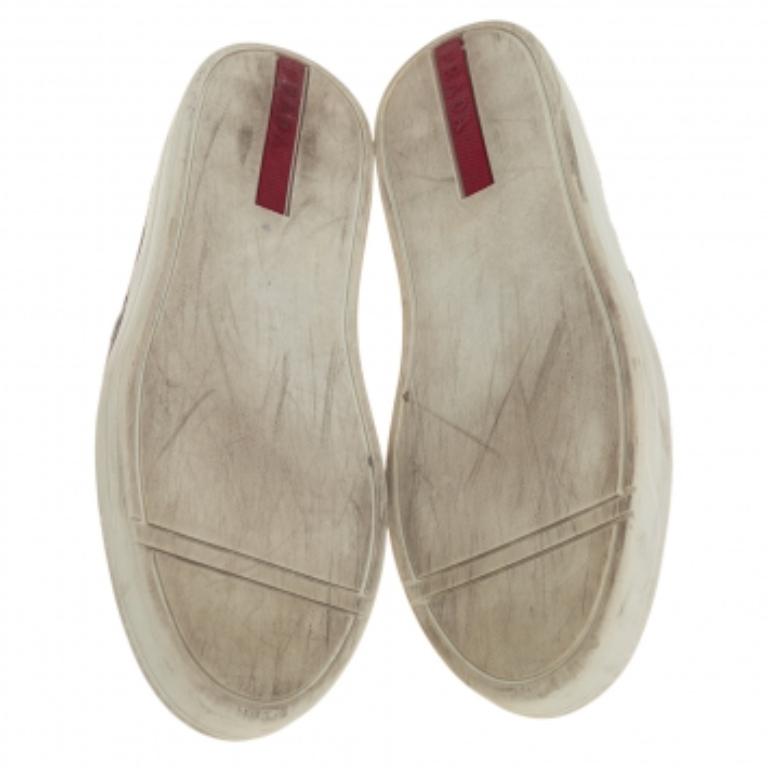 Prada Sport Grey Suede Slip On Sneakers Size 38.5 For Sale 1