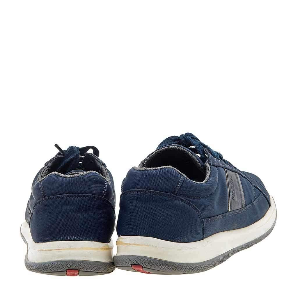 Prada Sport Navy Blue Nylon Low Top Sneakers Size 43 For Sale 3