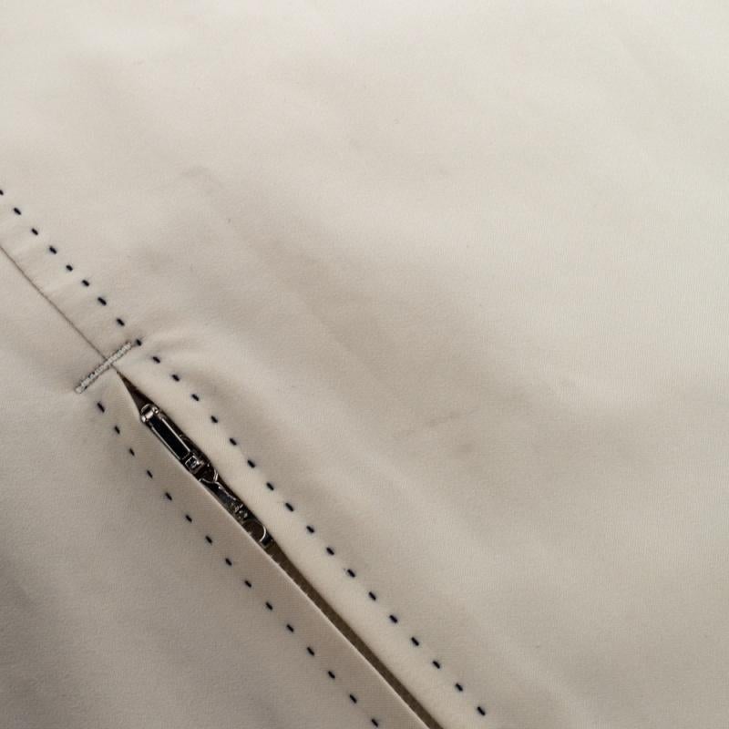 Men's Prada Sport Off White Gore Tex Contrast Stitch Detail Zip Front Jacket XL