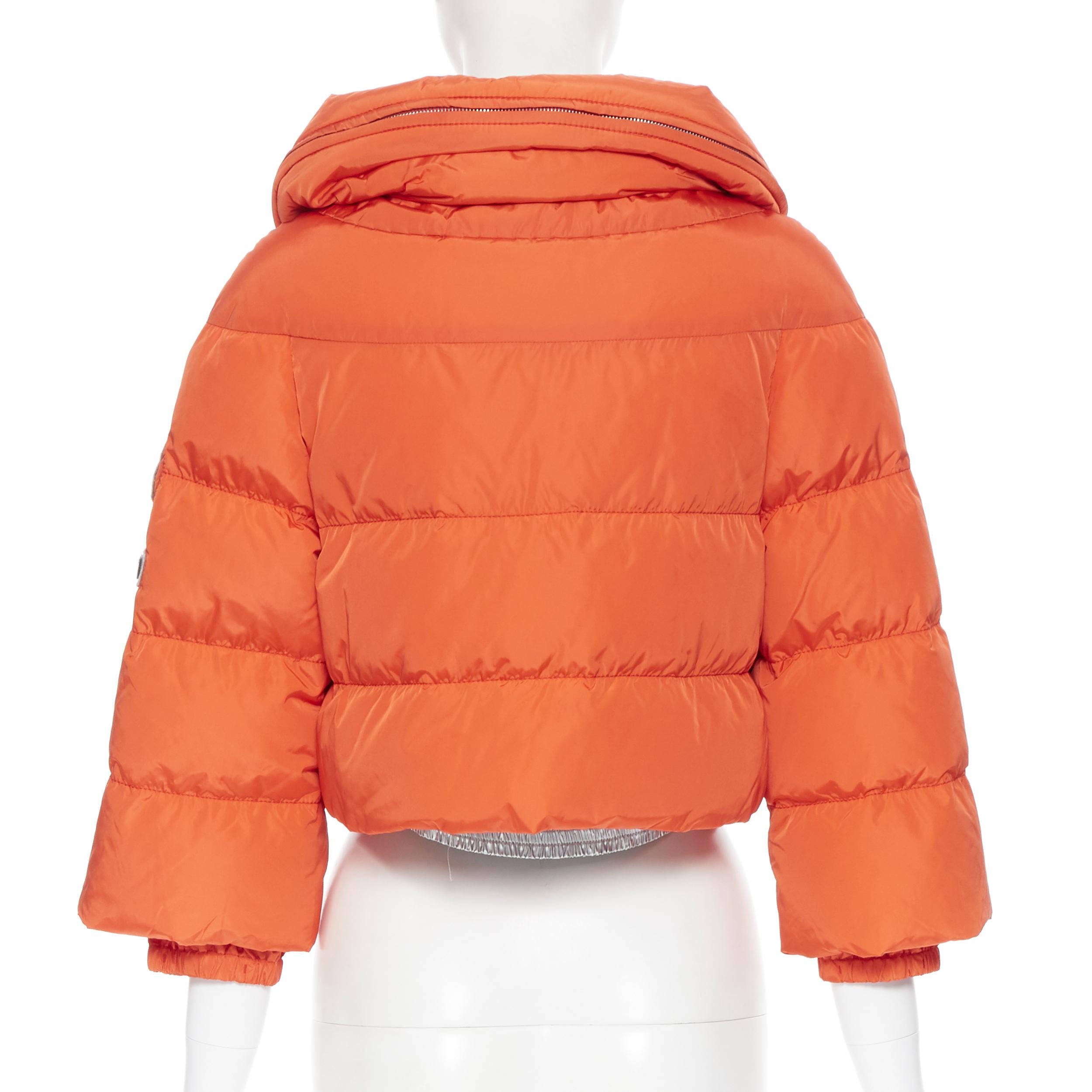 PRADA SPORT orange nylon goose down 