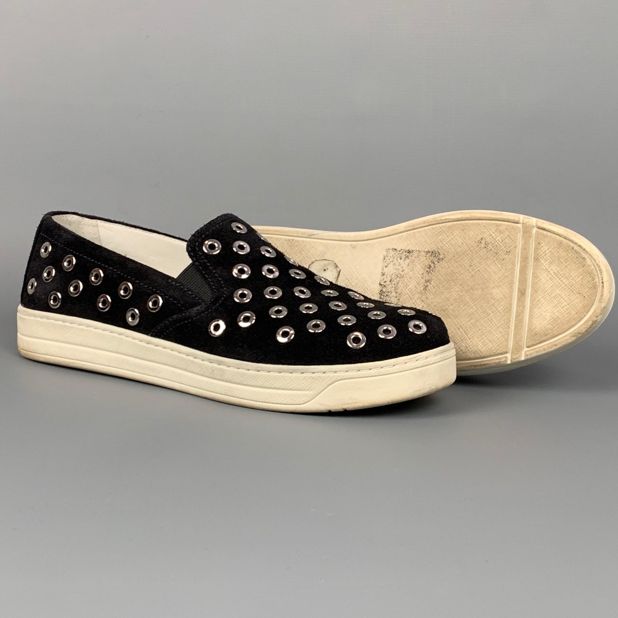white and silver prada sneakers