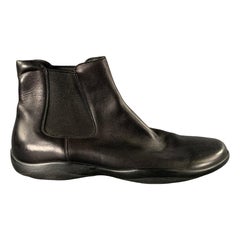 PRADA SPORT Size 9 Black Leather Boots