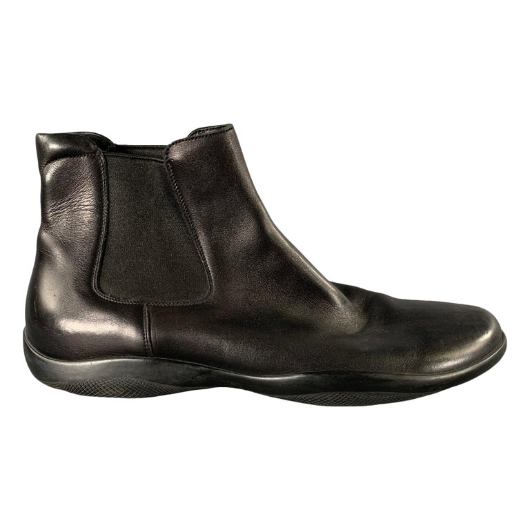 【美品】PRADA SPORT レザーアンクルブーツ 9 (28cm) PRADA SPORT Size 9 Black Leather Boots For Sale at 1stDibs