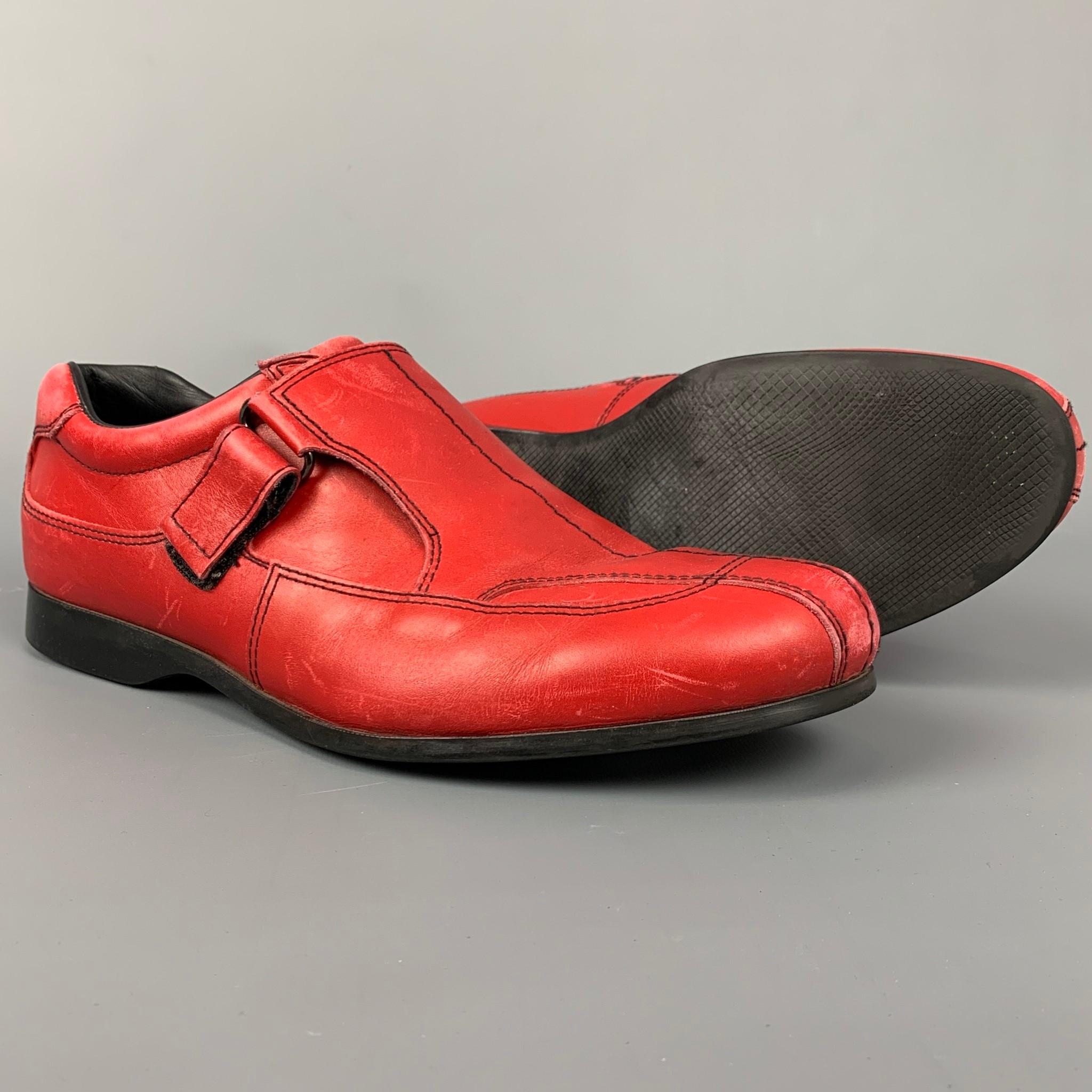 red prada loafers