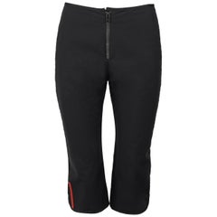 Prada Sport Frühjahr/Sommer 2000 „Red Line“ – Schwarze technische Caprihose, Größe IT42