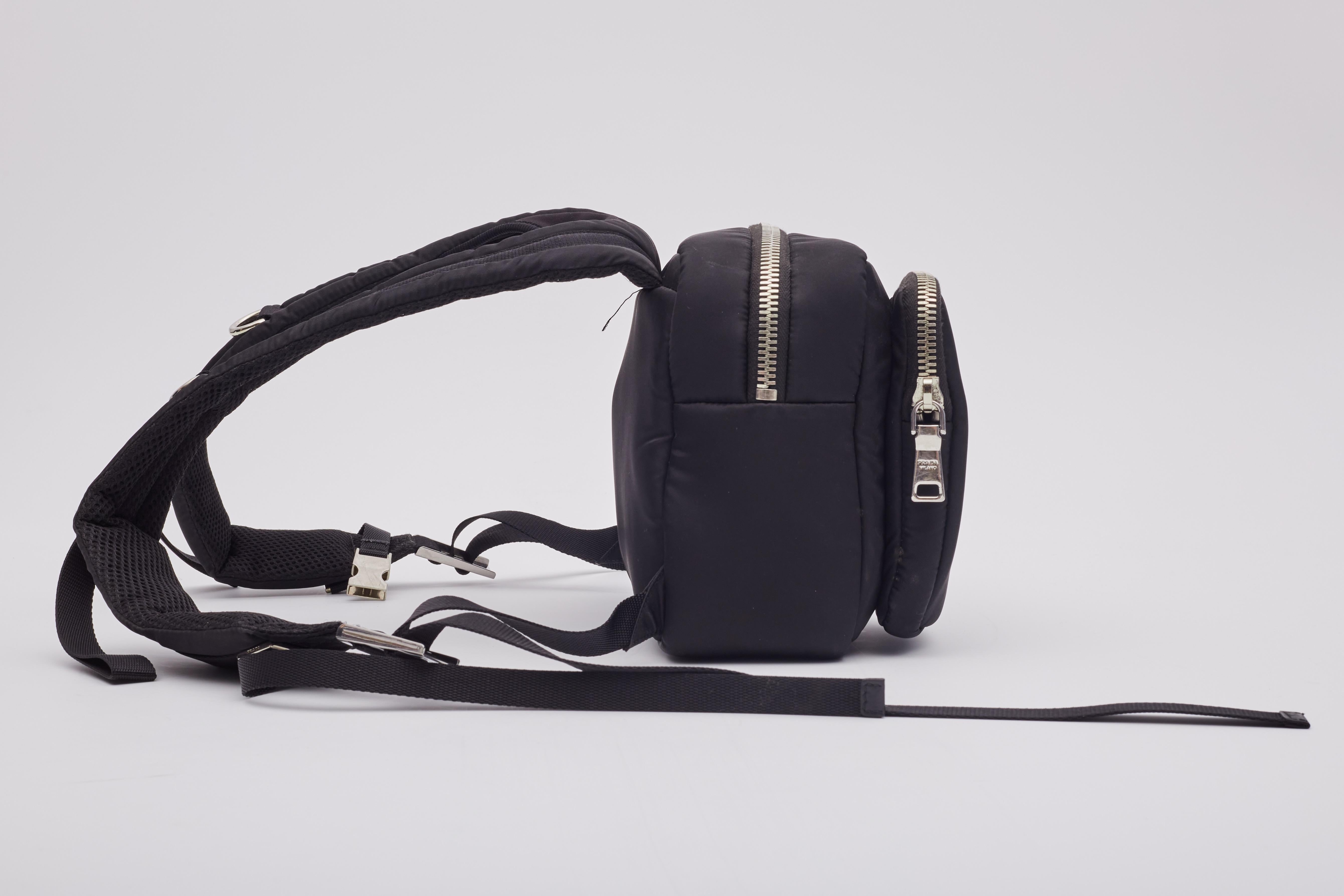 Women's Prada Sport Tessuto Nylon Multi Pocket Back Pack For Sale