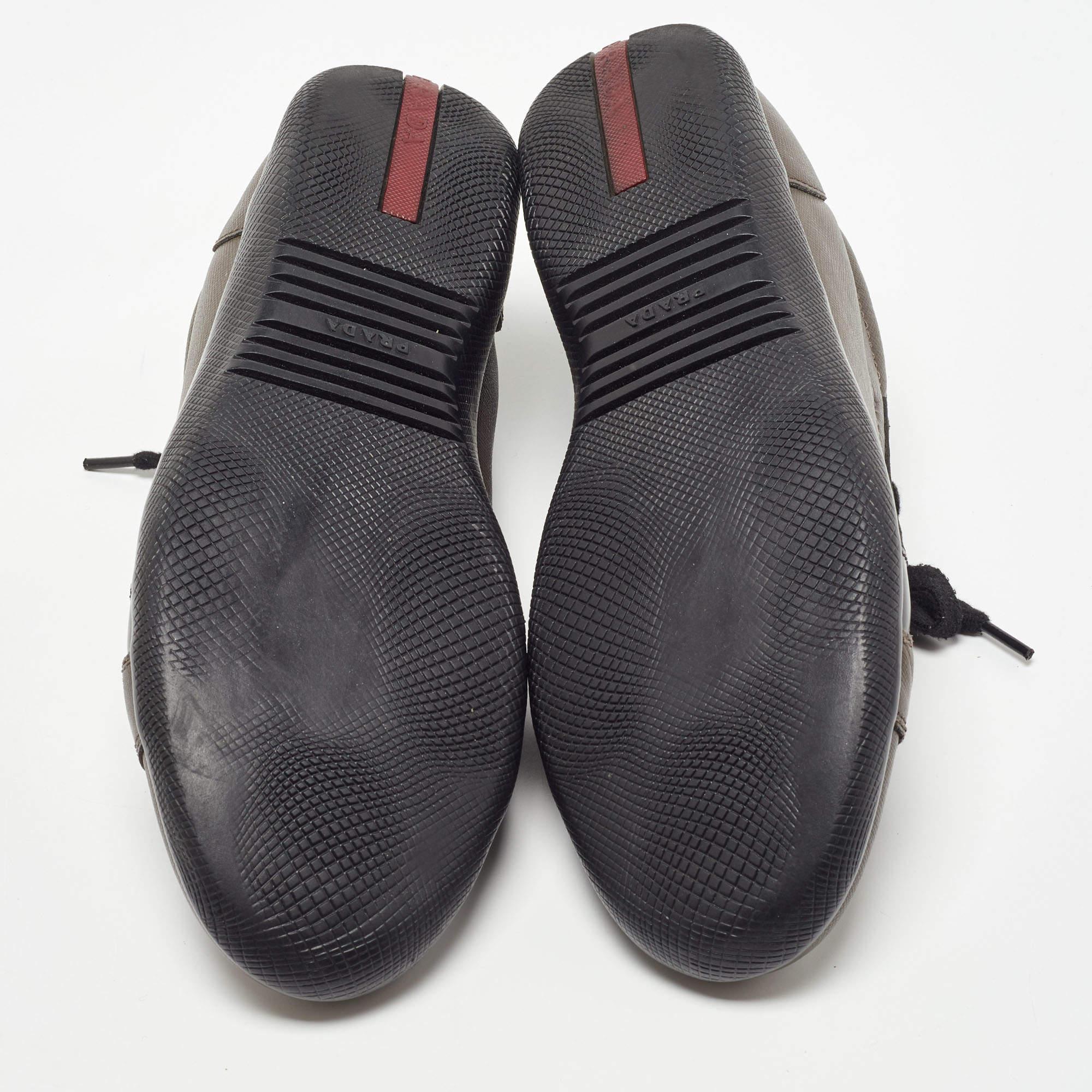 Prada Sport Two Tone Leather Low Top Sneakers Size 42 2