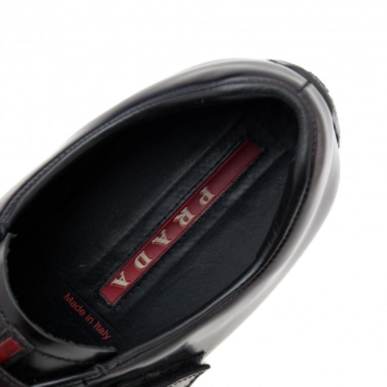Prada Sport zwei Töne Leder einzelne Riemen Mönch Schuhe Größe 42 Herren