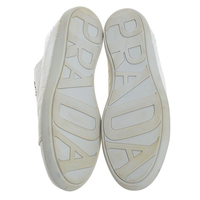 prada raised sole low tops white