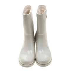 Prada Sport White Rubber Clay Rain Boots Size 38