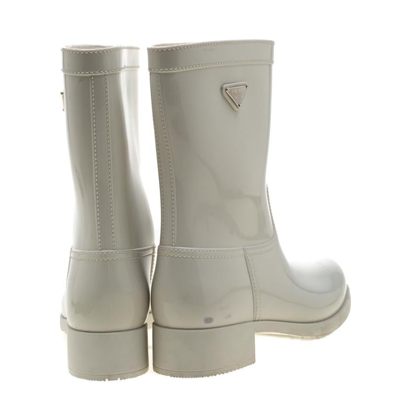 white rubber boots