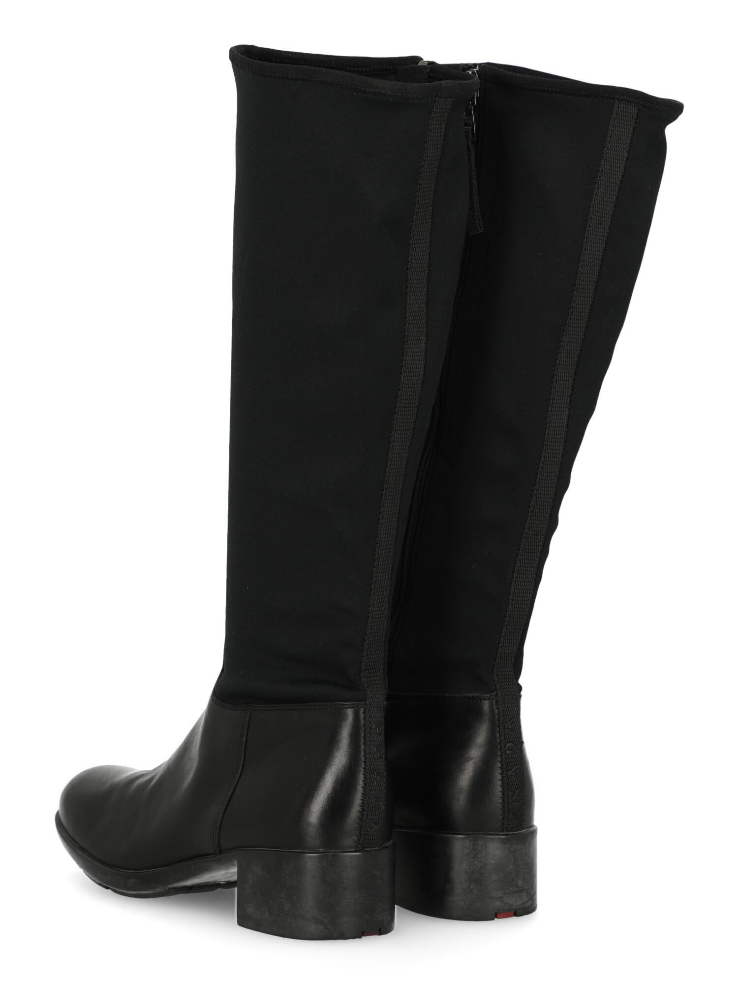 Prada Sport  Women   Boots  Black Fabric EU 36.5 In Good Condition For Sale In Milan, IT