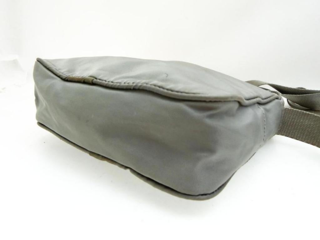 Prada Sports Tessuto Vela Mini Messenger 232179 Grey Nylon Cross Body Bag For Sale 4