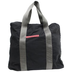 Vintage Prada Sports Travel 867955 Black Nylon Tote