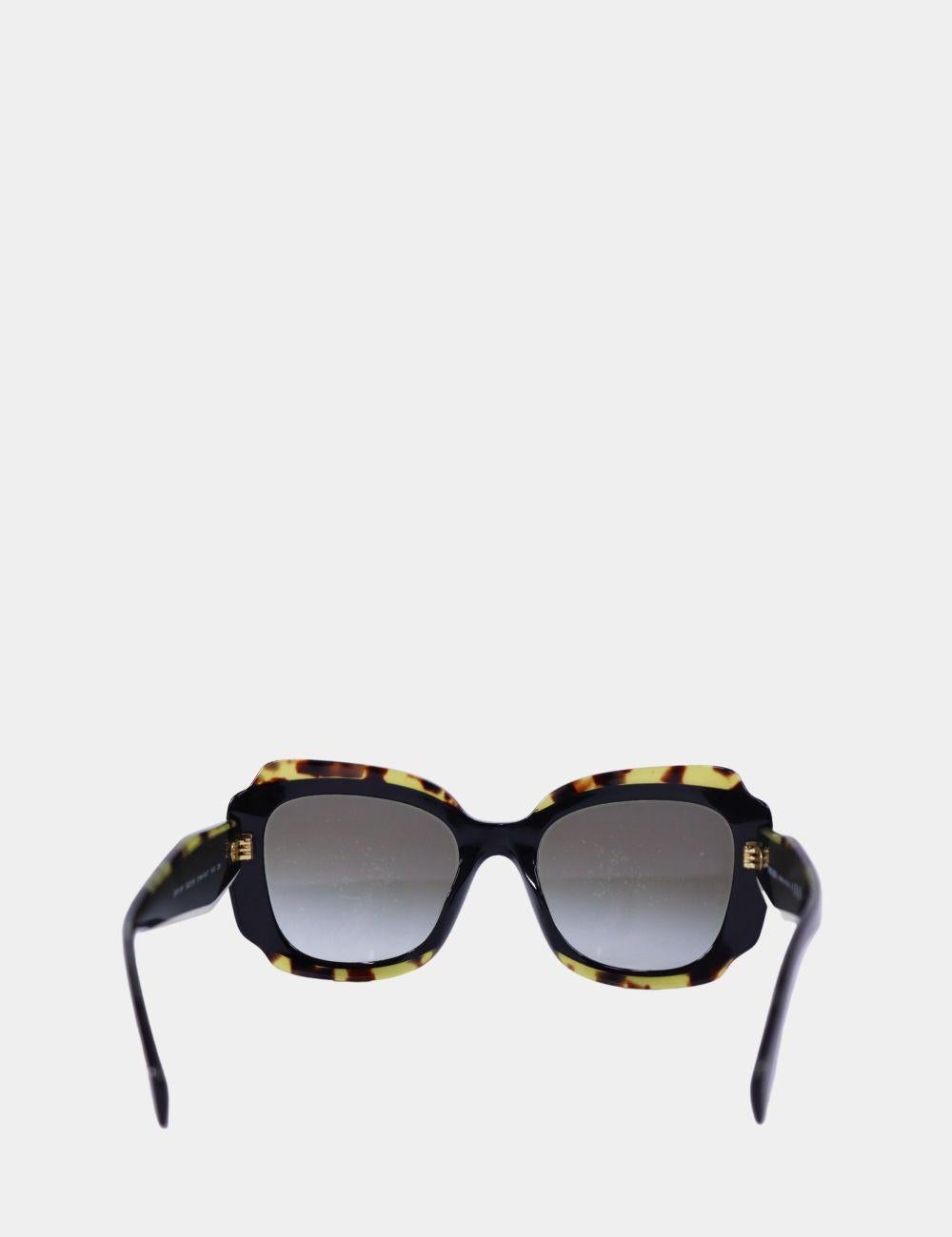 Black Prada SPR16Y Square Gradient Sunglasses
