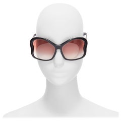 PRADA SPR181 black acetate pink ombre butterfly sunglasses
