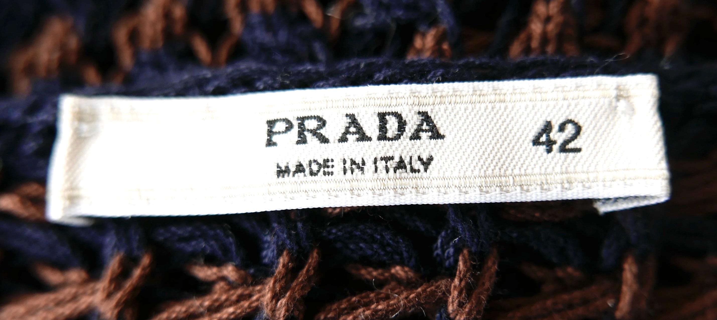 Prada Spring 2005 Crochet Embellished Cardigan Coat For Sale 1
