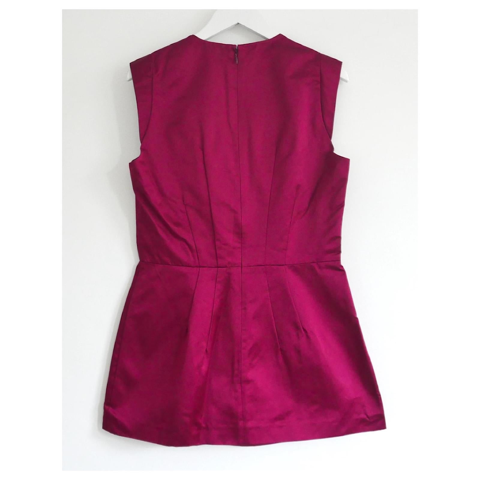 Prada Spring 2006 Silk Satin Tailored Peplum Top In Excellent Condition For Sale In London, GB