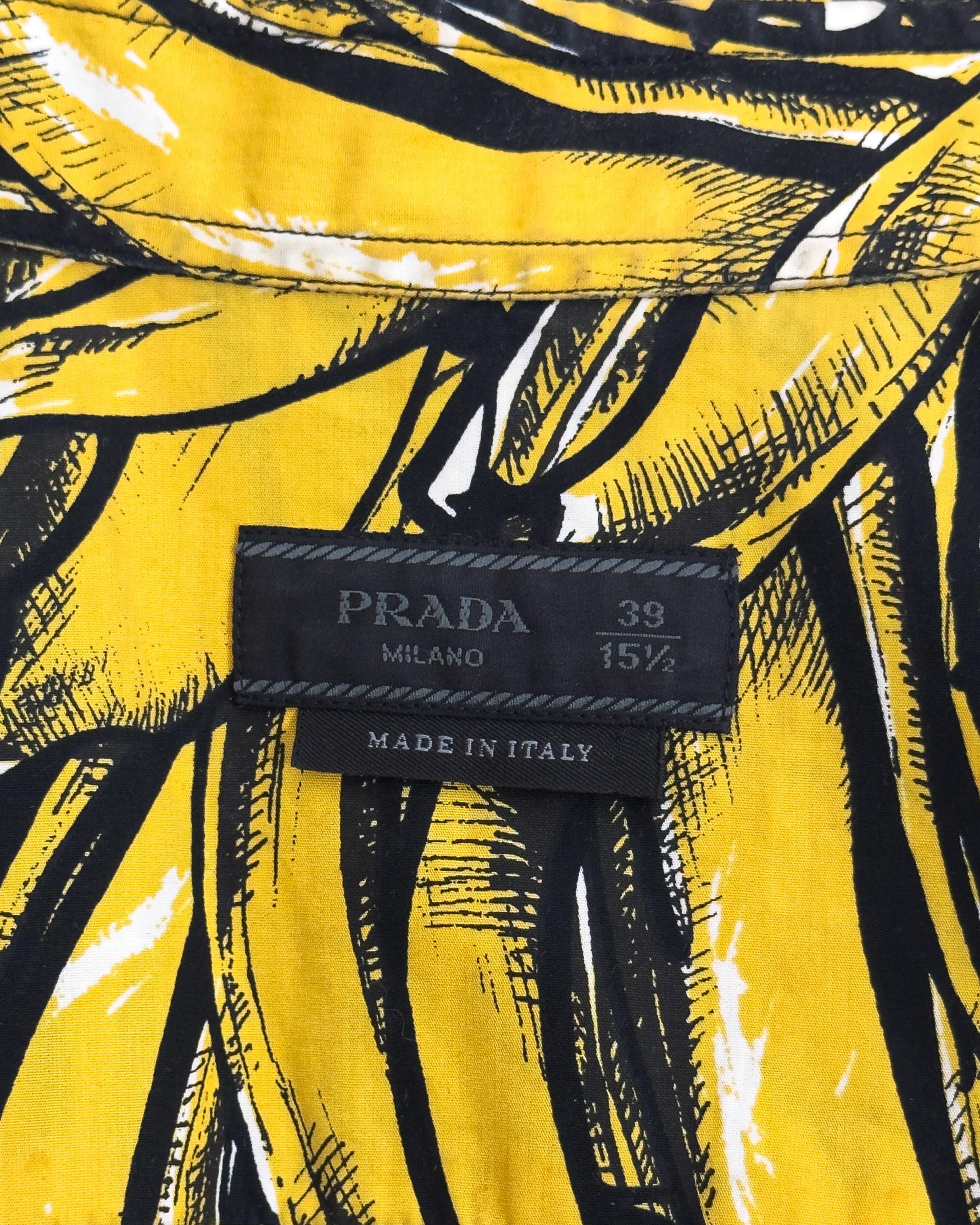 Prada Spring 2011 Banana Print Button Up Shirt 2