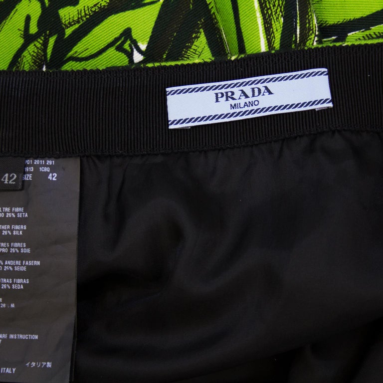 Prada Spring 2011 Ready-to-Wear Green Banana Skirt at 1stDibs | prada ...