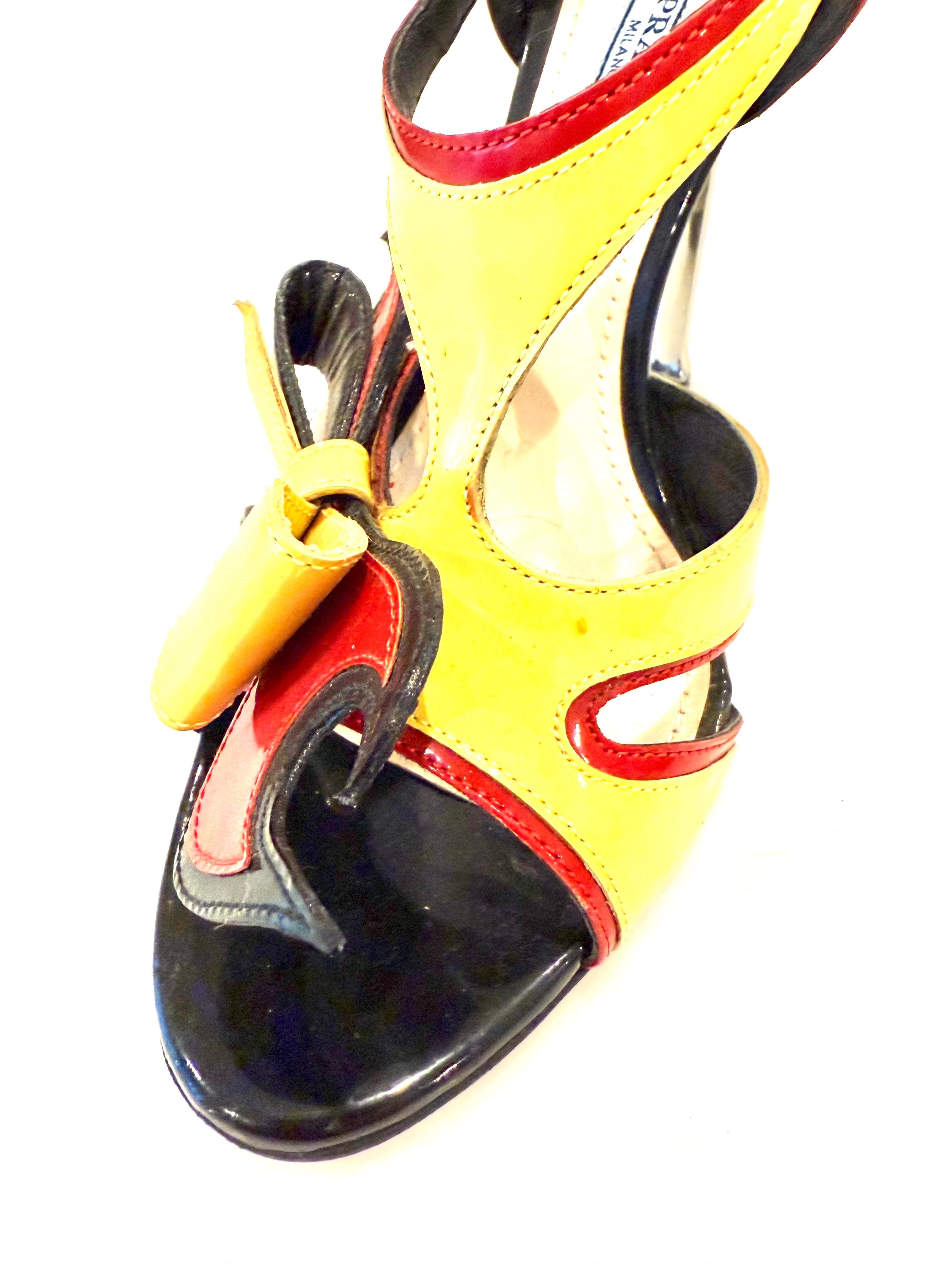 Prada Frühjahr 2012 Laufsteg Flamme Lackleder Slingback Heels  Größe 38 4