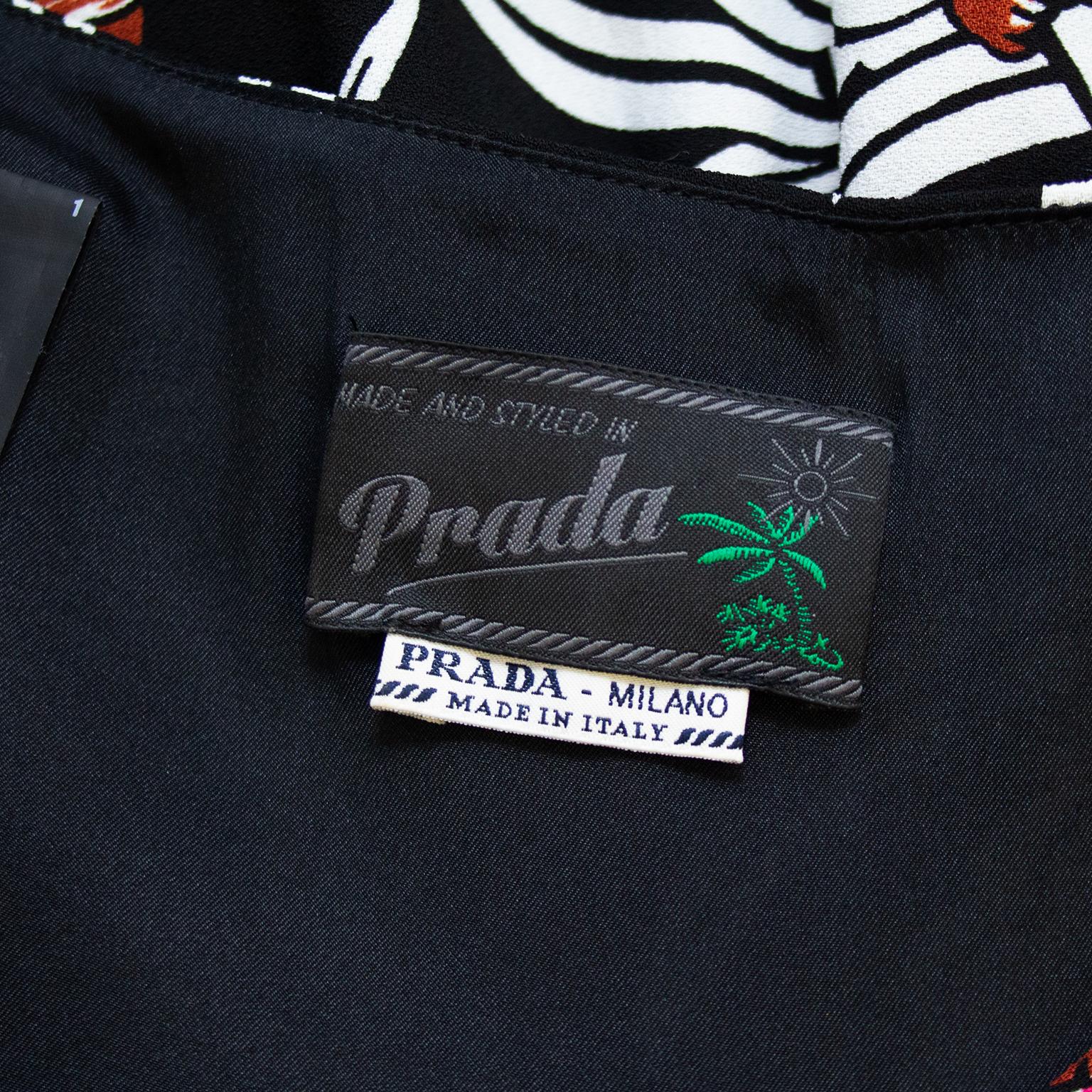 Prada Spring 2014 Hawaiian Hula Girl Print Skirt For Sale 1