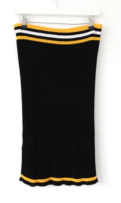 Prada Spring 2014 Ribbed Knit Stripe Detail Skirt