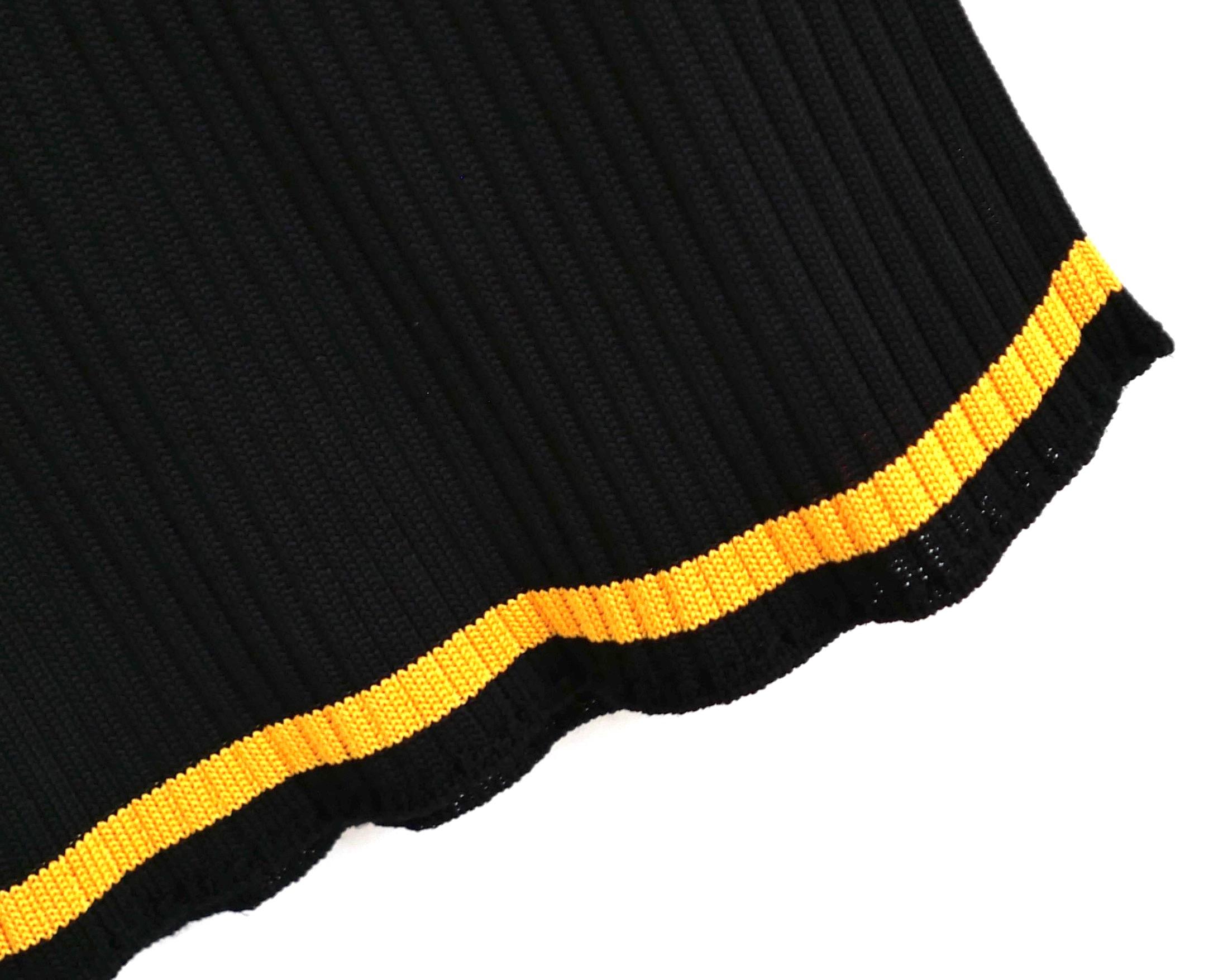 Prada Spring 2014 Ribbed Knit Stripe Detail Skirt In New Condition For Sale In London, GB