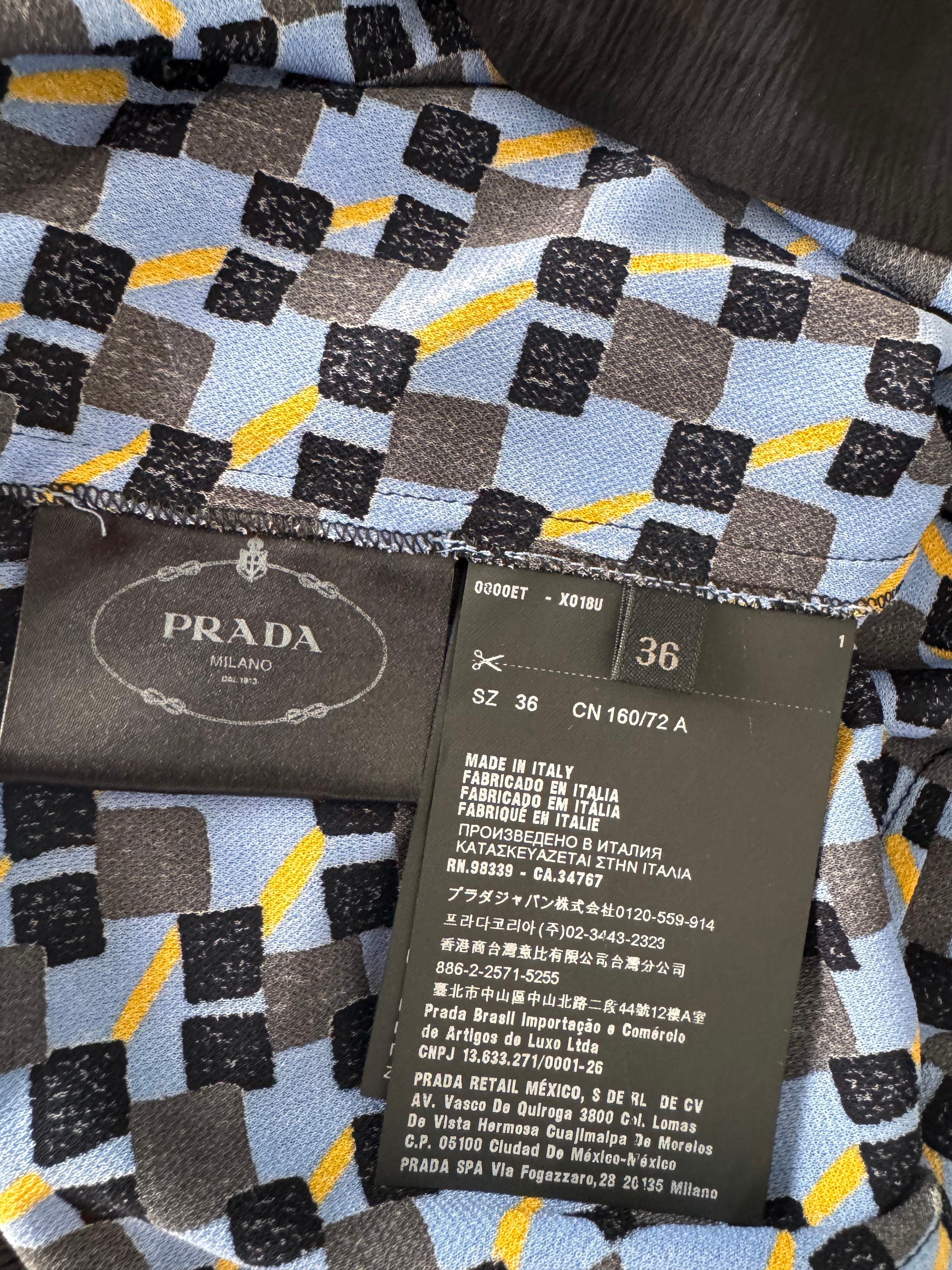 Prada Spring 2017 Spring Runway Blouse with fur trim sleeve  For Sale 2
