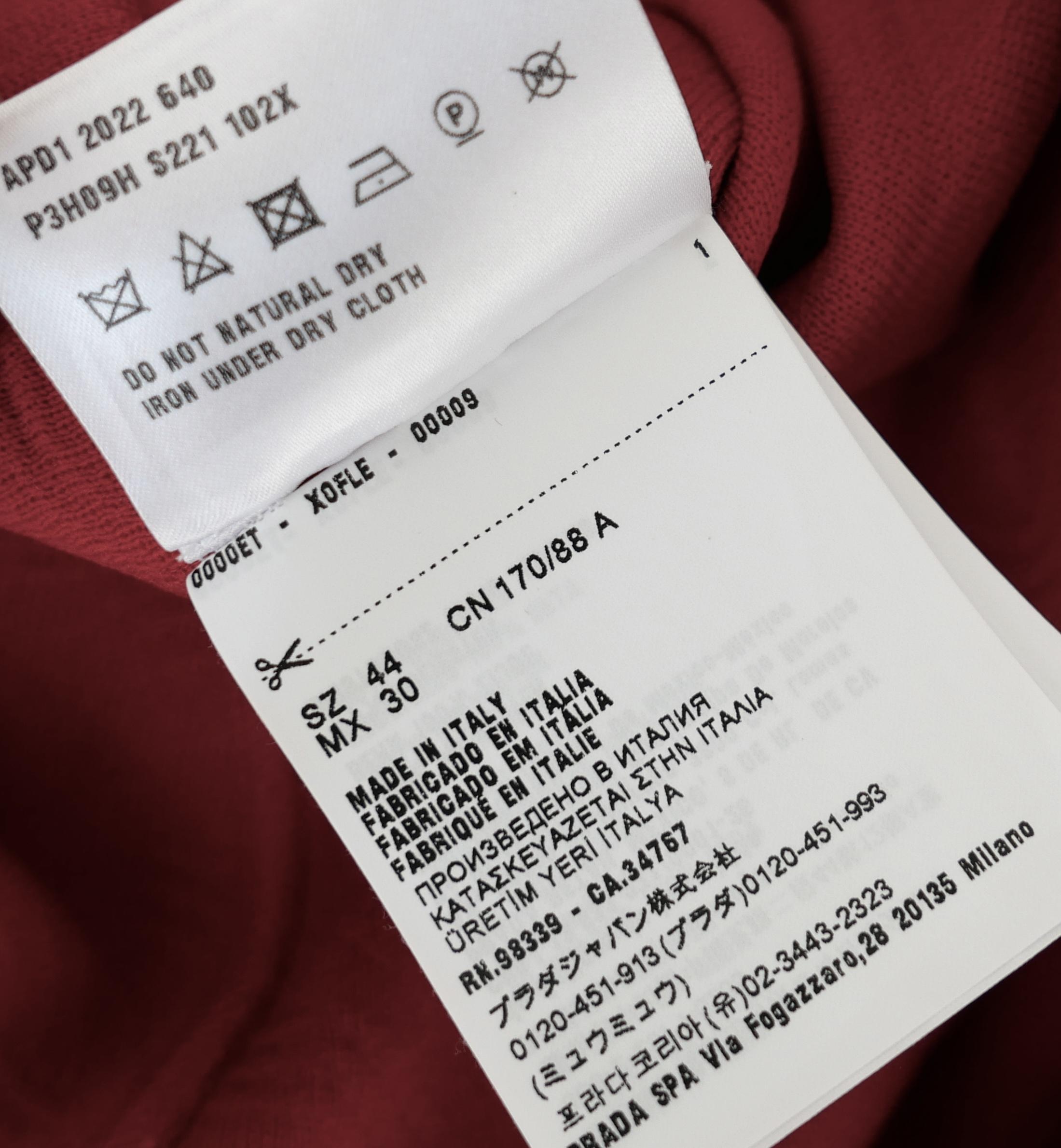 Prada Frühjahr 2022 Rotes Jacquard-Kleid Miuccia x Raf Simons im Angebot 7