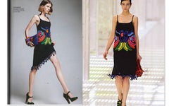 Prada Spring Runway 2011 Monkey Embellished Printed Dress Size 40  Mint