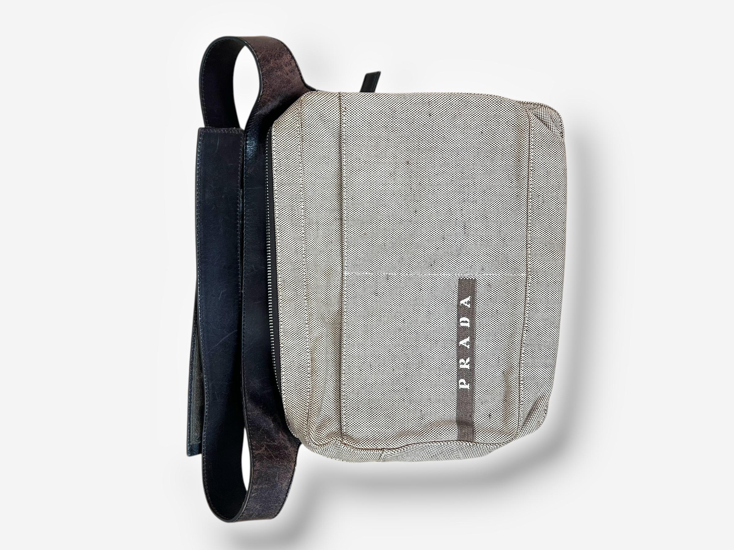 Prada Spring/Summer 1999 Canvas Waist Bag For Sale 9