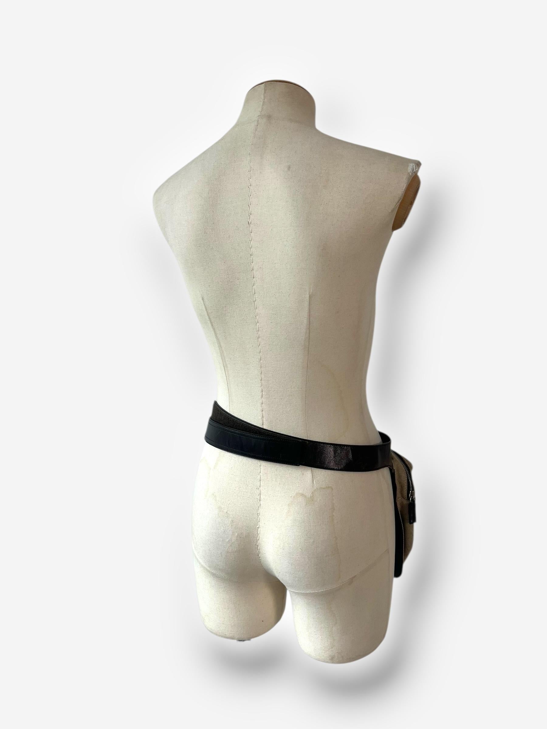Prada Spring/Summer 1999 Canvas Waist Bag For Sale 1