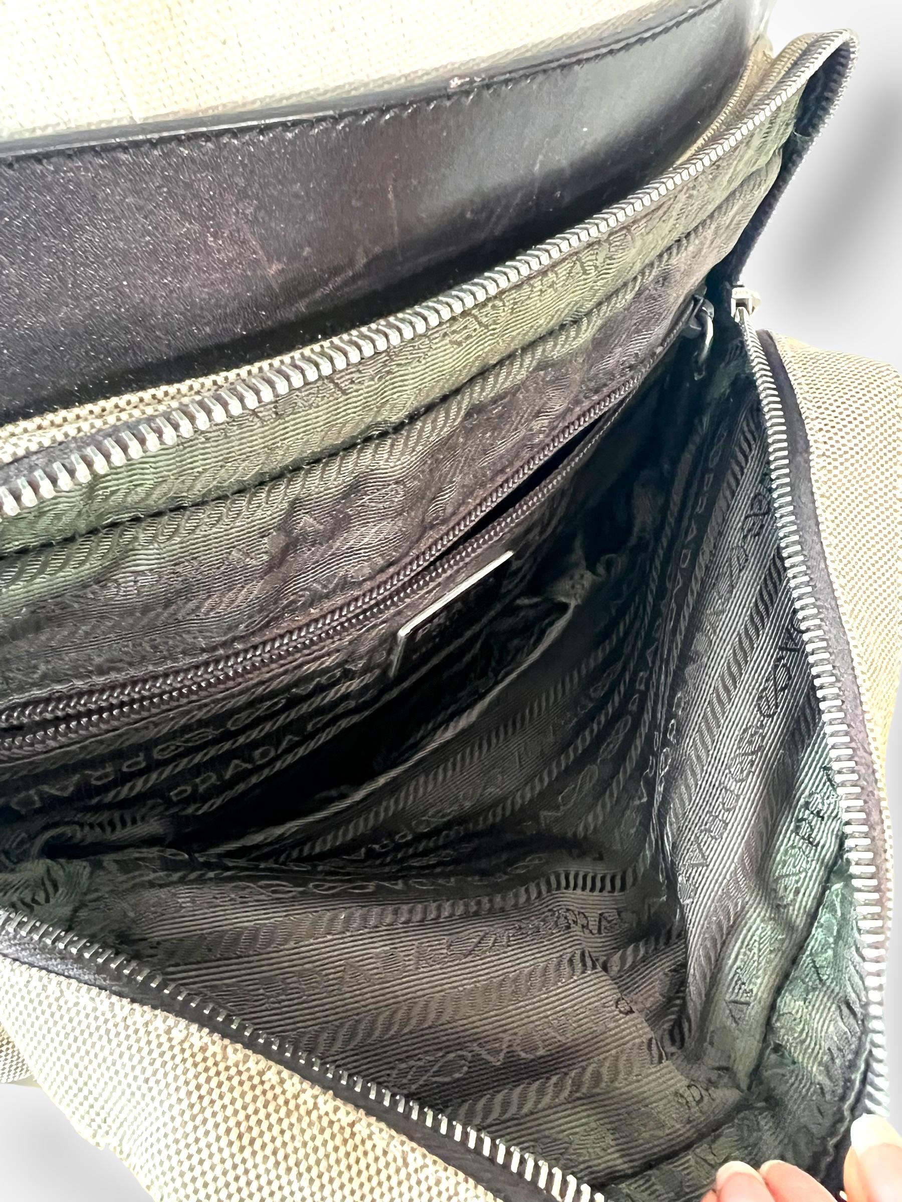 Prada Spring/Summer 1999 Canvas Waist Bag For Sale 3