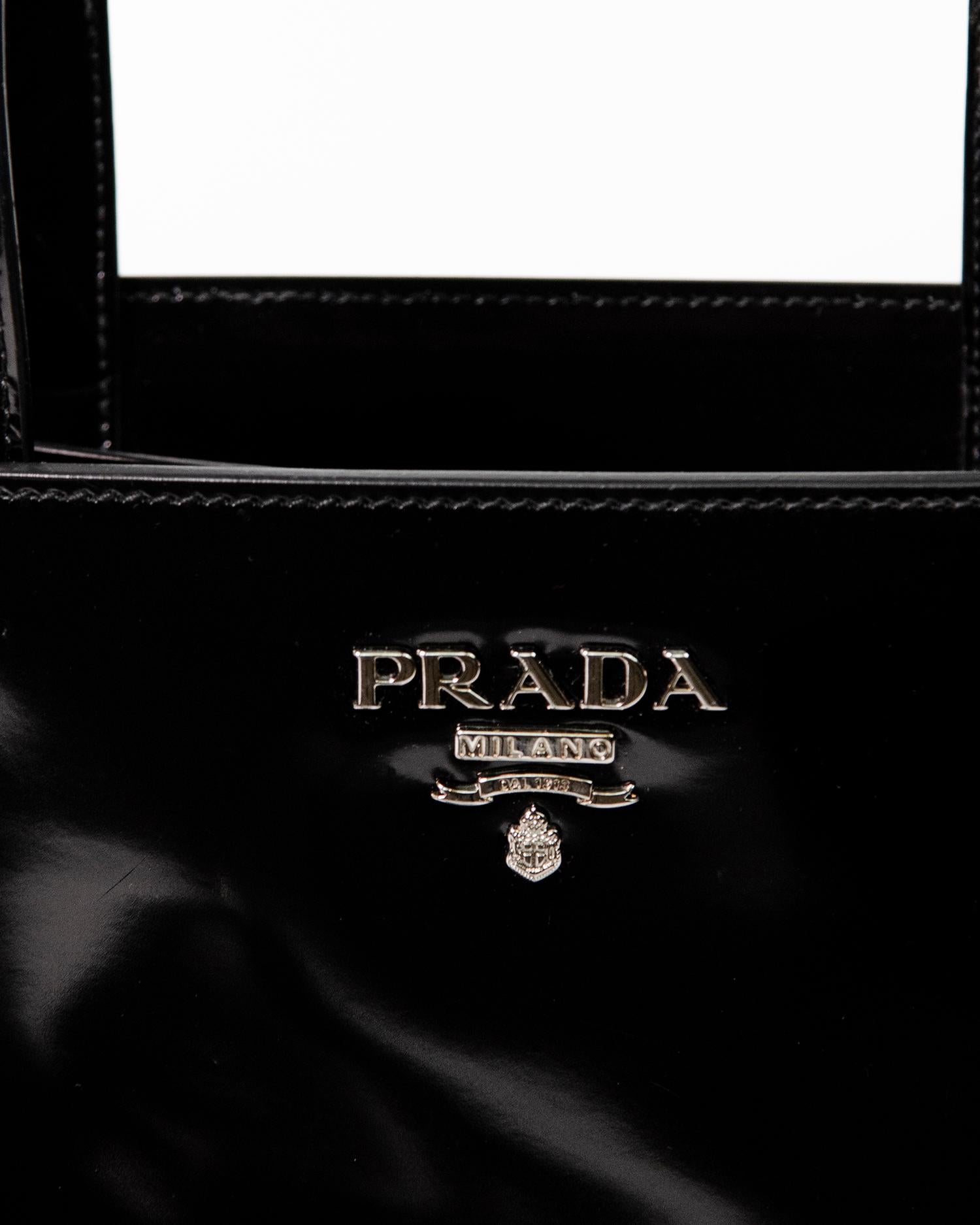 PRADA Spring Summer 2013 Runway Monochrome Patent Tote Handbag 5
