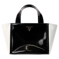 PRADA Spring Summer 2013 Runway Monochrome Patent Tote Handbag