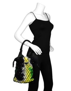 Prada Spring/Summer 2019 Leather Mesh Bag w/ Canvas Tie-Dye rt. $1, 520
