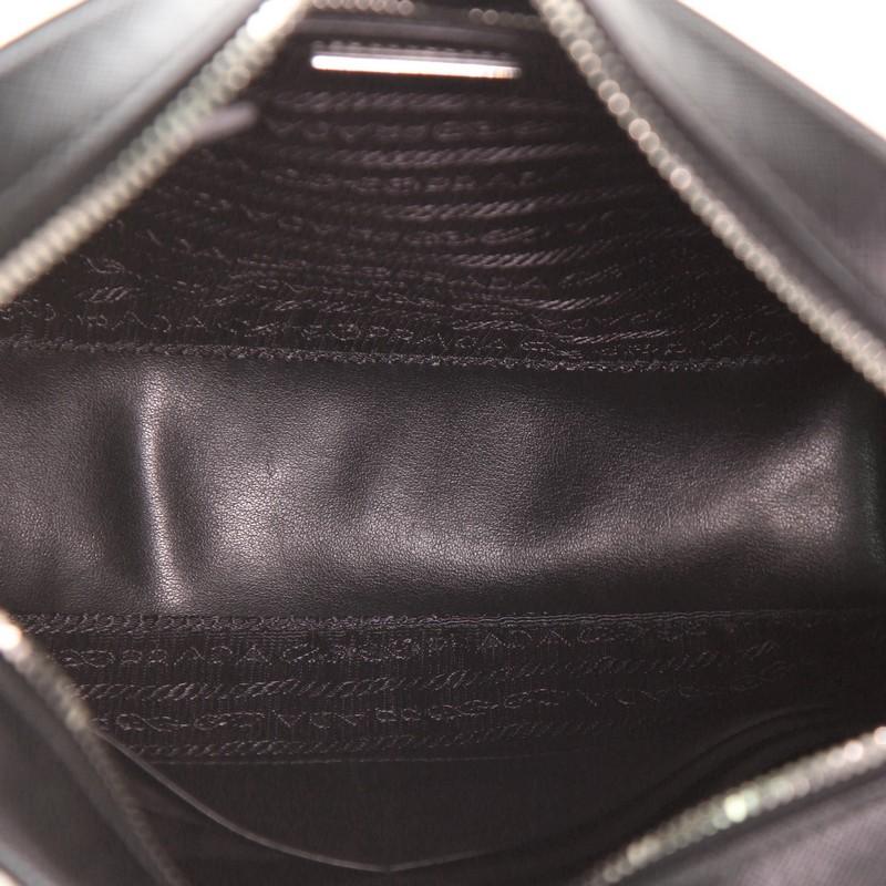 Black Prada Square Camera Bag Saffiano Leather Medium